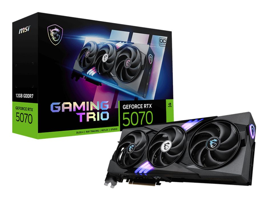 Placa video MSI GeForce RTX 5070 GAMING TRIO OC 12 GB GDDR7 192 bit
