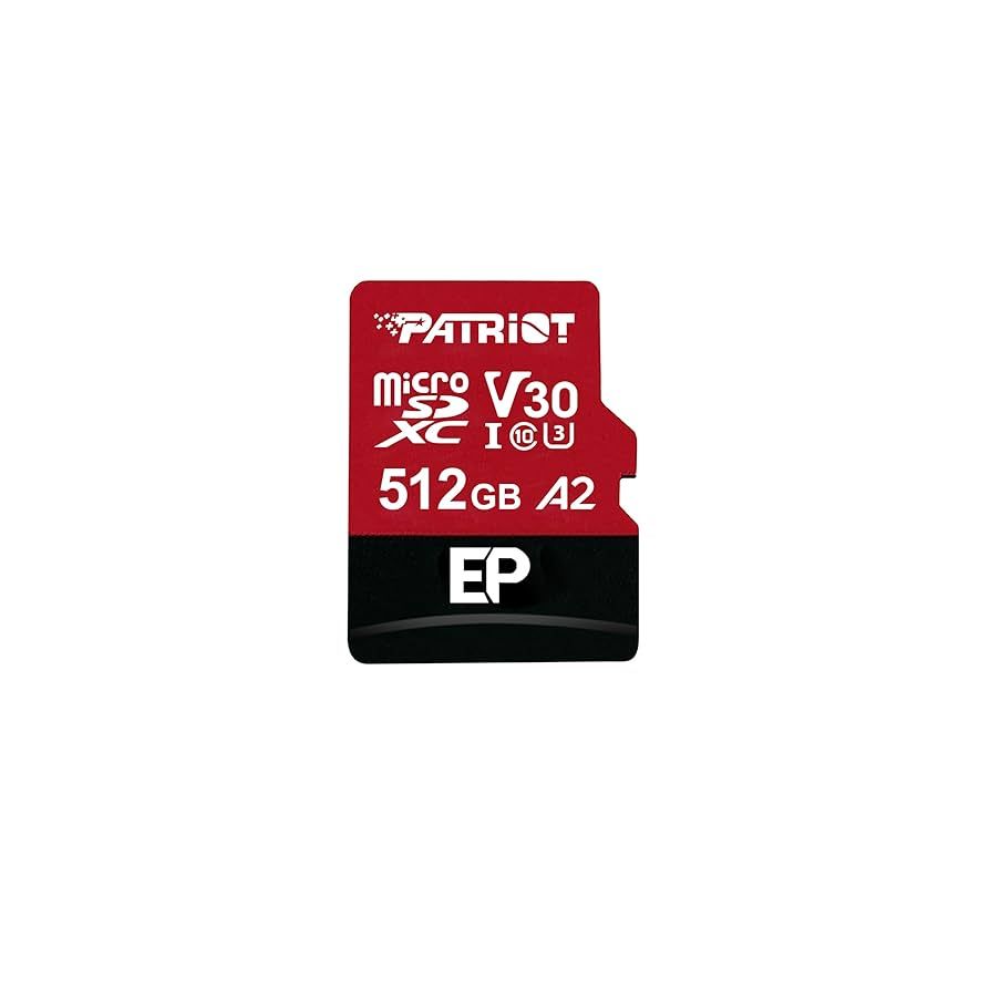 Patriot Memory EP A2 memory card 512 GB MicroSDXC V30 U3 Class 10 (PEF512GEP32MCX)