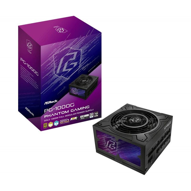 Asrock Phantom Gaming PG-1000G power supply unit 750 W 20+4 pin ATX ATX Black