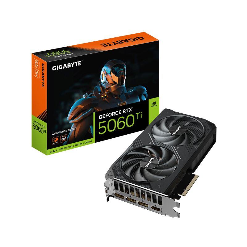 Placa video GIGABYTE GeForce RTX 5060 Ti WINDFORCE OC 16 GB GDDR7 128 bit