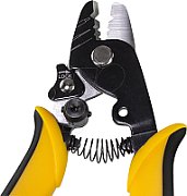 CLESTE dezizolare cablu, LOGILINK, functii: dezizolare fibra optica, cu 3 gauri, diametru 0.13-4mm, maner antialunecare, negru-galben,  WZ0064