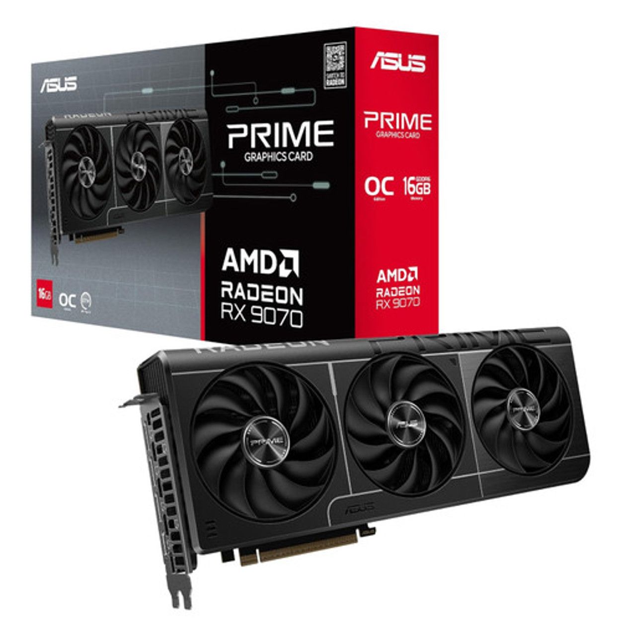 Placa video ASUS Radeon RX 9070 PRIME OC 16 GB GDDR6 256 bit