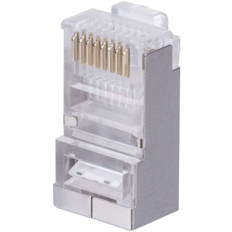 Shielded FTP CAT6 RJ45 (8P8C) plug with guide for round cable
- the displayed price is for 1 piece!
Packaging: bulk 100 pcs.