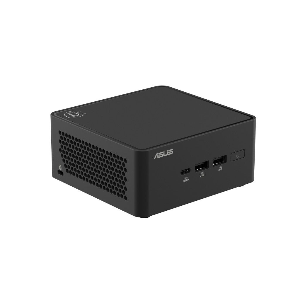 Desktop PC Asus NUC 15 Pro UCFF, Intel Core 7 240H (10 C / 16 T, 2.5 GHz - 5.2 GHz, 24 MB cache, 45 W), fara memorie, fara stocare, Fara unitate optica, Intel Arc Graphics Partajata, Nespecificat, Fara sistem de operare