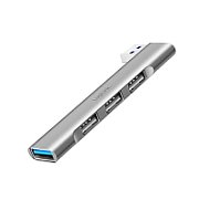 HUB extern LOGILINK, porturi USB: USB-A 3.0 x 1 + USB-A 2.0 x 3, conectare prin USB-A, aluminiu, gri,  UA0436  (timbru verde 0.18 lei)