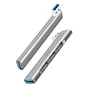 HUB extern LOGILINK, porturi USB: USB-A 3.0 x 1 + USB-A 2.0 x 3, conectare prin USB-A, aluminiu, gri,  UA0436  (timbru verde 0.18 lei)