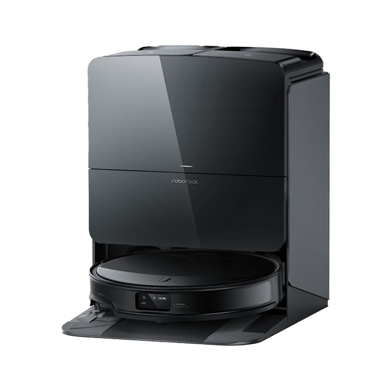 Robot de aspirare Roborock Saros 10R, statie de andocare multifunctionala 10-in-1, aspirator, mop si statie inteligenta cu golire automata, sistem autonom StarSight 2.0, mapare 3D, Lidar, negru