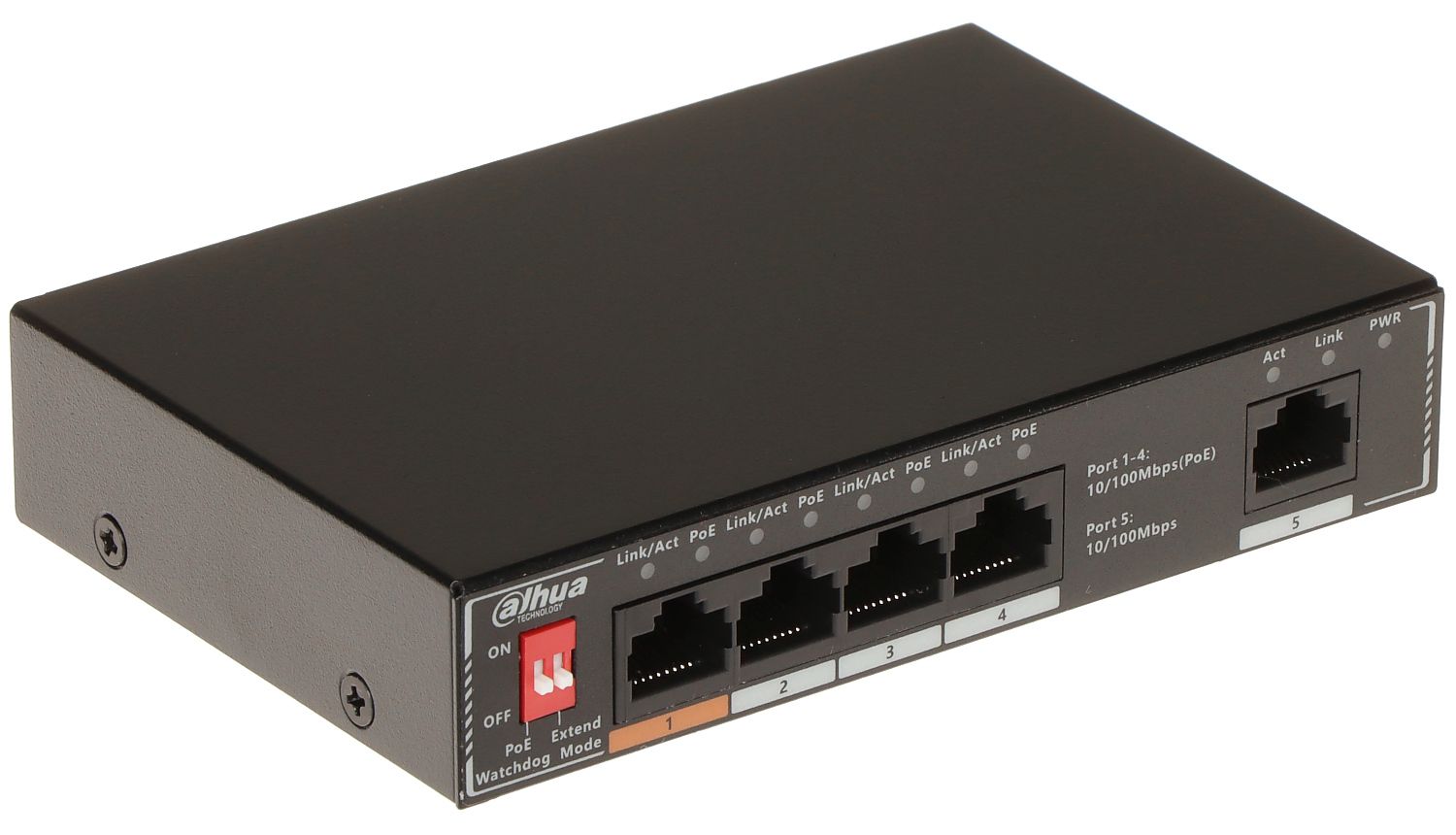 Dahua SF1005P Switch desktop neadministrat 5 porturi cu PoE pe 4 porturi