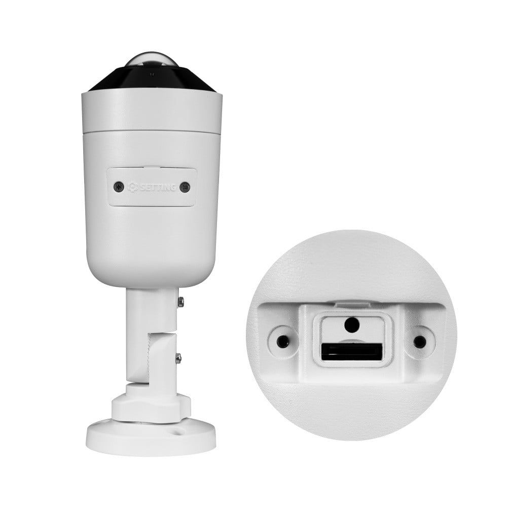 BCS BCS-P-PEIP1x5FWR2-Ai1 Cameră IP panoramică 5MP cu IR și microfon, carcasă IP67
