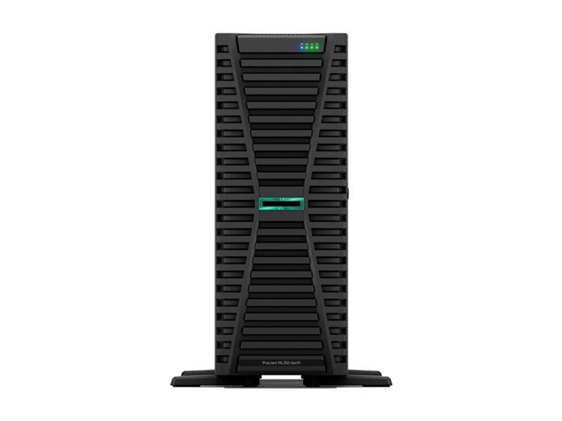 Server HPE ProLiant ML350 Gen11, Tower 4U, Intel Xeon Silver 4510 (12 C / 24 T, 2.40 GHz - 4.10 GHz, 30 MB cache, 150 W), 32 GB DDR5 ECC, 2 x 4 TB HDD, 4 x LFF, Fara, 2 x 1000 W