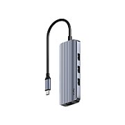 Cudy UH606 laptop dock/port replicator Wired USB 3.2 Gen 1 (3.1 Gen 1) Type-C Grey  Silver