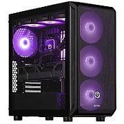 Desktop PC Actina Midi Tower, AMD Ryzen 7 7800X3D (8 C / 16 T, 5.0 GHz), 32 GB RAM, 2 TB SSD, AMD RX 9070 XT 16 GB, Fara sistem de operare