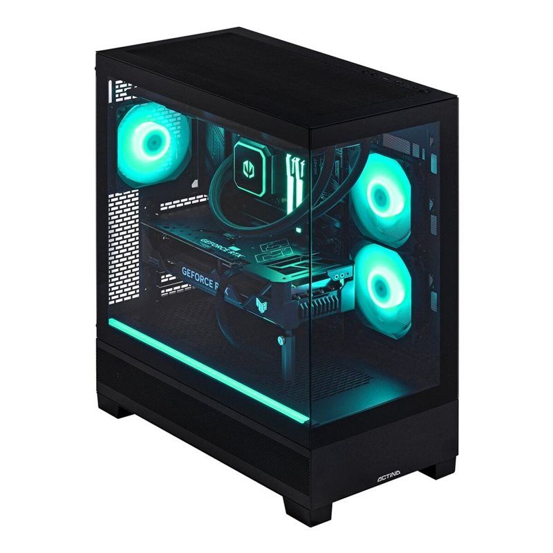 Desktop PC Actina Midi Tower, AMD 9800X3D (8 C / 16 T, 4.7 GHz - 5.2 GHz), 32 GB RAM, 2 TB SSD, NVIDIA GeForce RTX 5090 32 GB, Fara sistem de operare