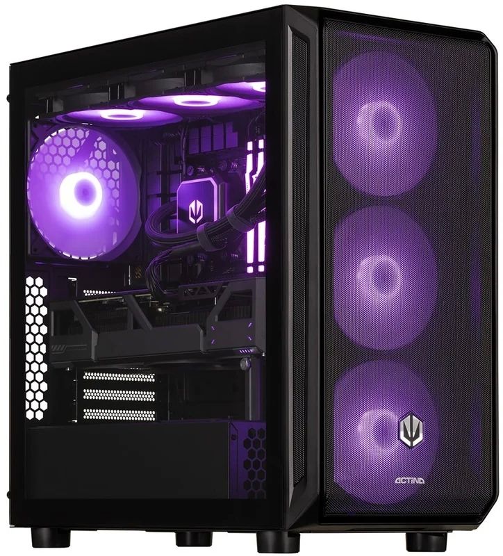Desktop PC Actina Midi Tower, Intel Core i9-14900KF (24 C / 32 T, 3.2 GHz - 6.0 GHz, 36 MB cache, 125 W), 64 GB RAM, 2 TB SSD, NVIDIA GeForce RTX 5090 32 GB, Fara sistem de operare