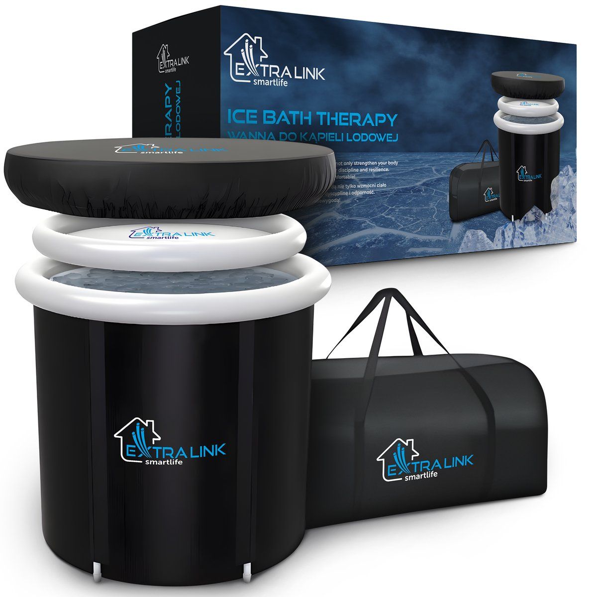 Foldable bathtub for cold water immersion