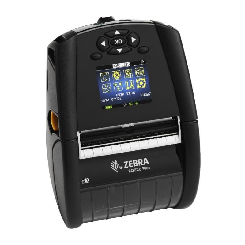 DT Printer ZQ620 Plus 3 /72mm English fonts, Wi-Fi 6 Dual Radio (802.11AX / BT5.x), Linered platen, 0.75  core, Shoulder strap, Belt clip