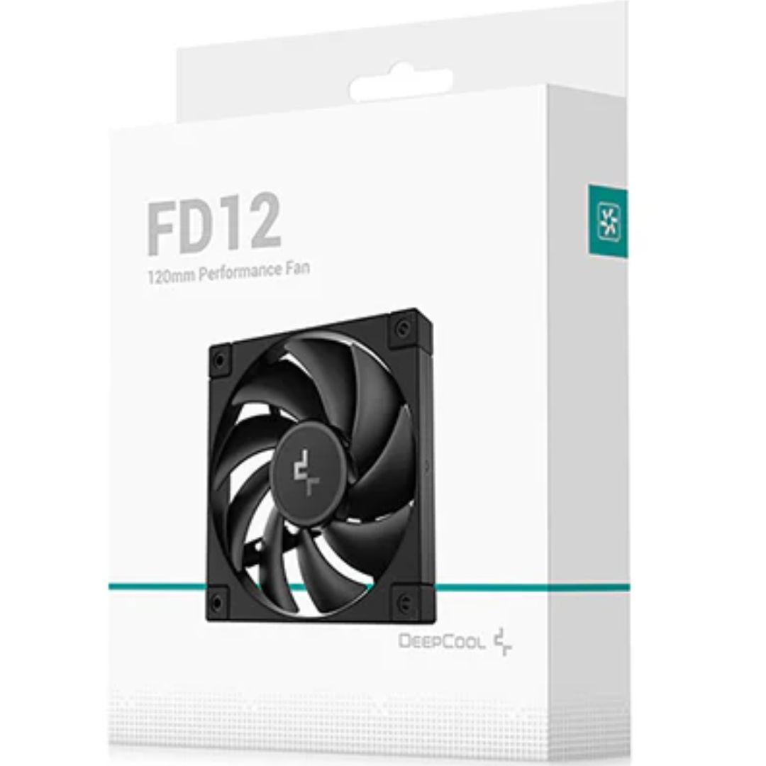 Ventilator DeepCool  FD12 , 120mm, 400-2050 RPM, FDB, 64.2 cfm, 4pin PWM, negru,  R-FD12-BKNPN1-G  (timbru verde 0.18lei) - 6933412710912