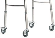 Walking frame rehabilitation with 4 wheels