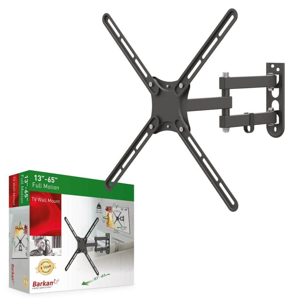 Suport perete LCD/Plasma plat/curbat Barkan, 13-65 ,3 miscari: Extension, Swivel,Tilt, VESA max. 400x400mm, max. 36Kg, negru