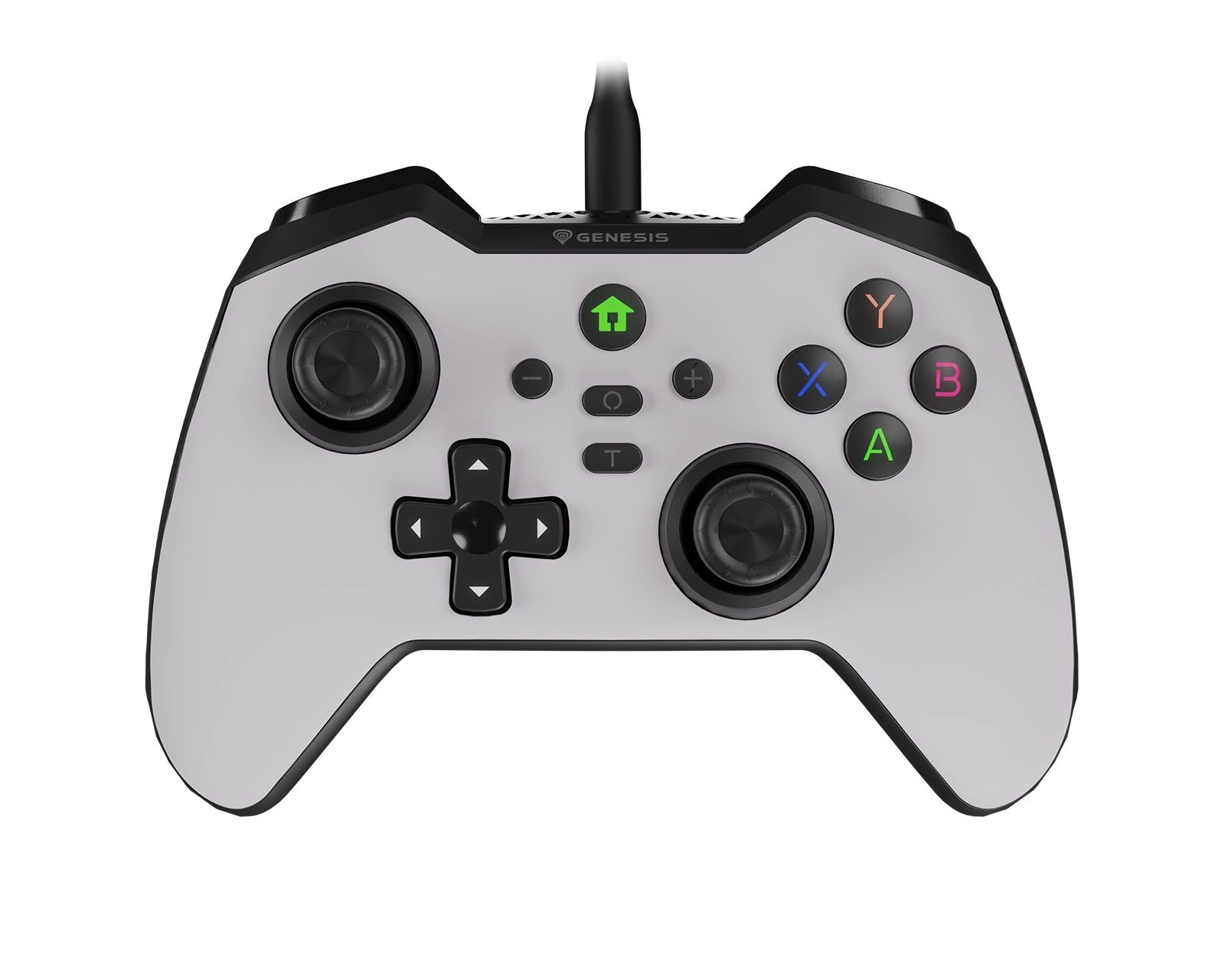 Controller cu fir Genesis Mangan 300, tip Analog/Digital, interfata USB, numar butoane 19, lungime cablu 200 cm, compatibilitate PC, ROG Ally, Nintendo Switch, Steam Deck, alb