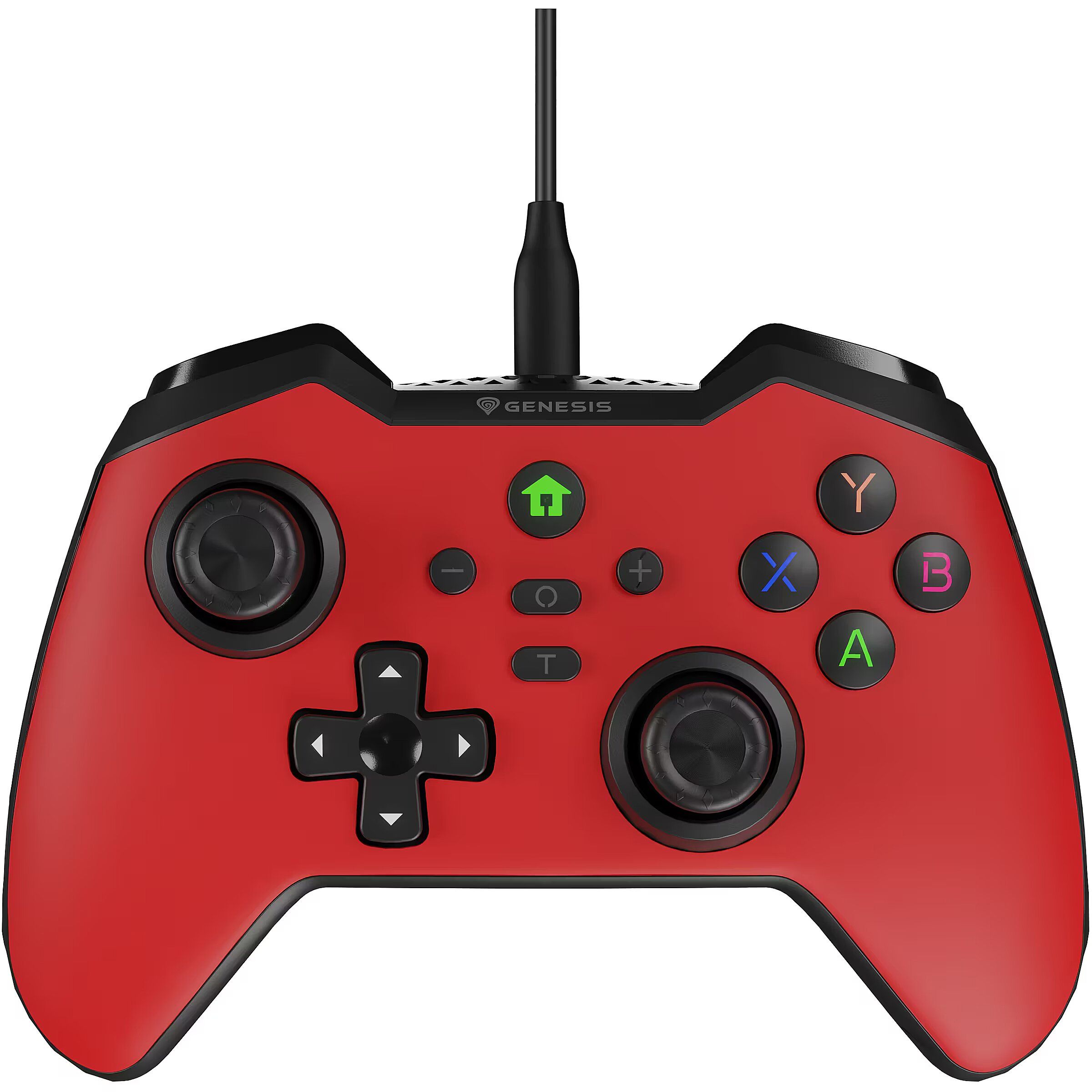 Controller cu fir Genesis Mangan 300, tip Analog/Digital, interfata USB, numar butoane 19, lungime cablu 200 cm, compatibilitate PC, ROG Ally, Nintendo Switch, Steam Deck, rosu