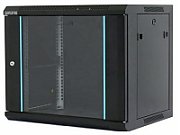 Rack 18U 600x600, montare pe perete, usa din sticla, panouri laterale detasabile si securizate, dezasamblat, culoare negru RAL 9004, DATEUP  MP.6618.9001