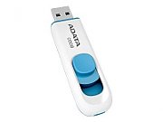 MEMORIE USB 2.0 ADATA 64 GB, retractabila, carcasa plastic, alb / albastru,  AC008-64G-RWE  (include TV 0.02 lei)