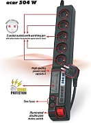 ACAR F5 Black 5 AC outlet(s) 230 V 3 m