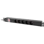 Lanberg PDU-05E-0200-IEC-BK power distribution unit (PDU) 5 AC outlet(s) 1U Black