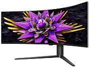 Monitor Gaming Curbat QD-mini LED TCL 57R94 57 , Dual UHD (7680x2160), 120Hz, 1ms, AMD FreeSync™ Premium, NVIDIA G-Sync Compatible, R1000, Boxe 10W x2, USB Type-C 90W, Hub USB, 2x HDMI, DisplayPort, Pivot, VESA, alb