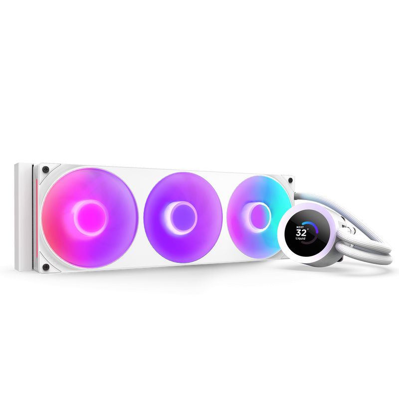 Kraken Plus 360 RGB, 360mm, pompa cu ecran LCD, Intel/ AMD, Alb