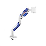 Suport monitor Serioux MM101-C012WH, compatibilitate dimensiune ecran 24 -57 , greutate maximă suportata: 2~30 kg, VESA: 75x75, 100x100, 100x200, 200x100, 200x200, inclinare: +70°~-45°, pivotare: +90°~-90°, rotația ecranului: 360°, instalare: clemă, grommet, grosime recomandată pentru birou clemă