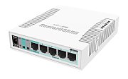 MikroTik RB260GS with 5 Gigabit ports and SFP cage, SwOS, plastic case, PSU