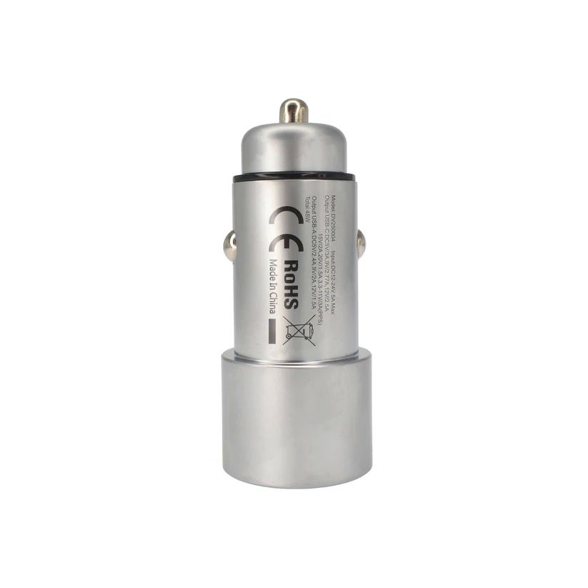 Dviced Car charger 1 USB-A, 1 USB-C - Metal