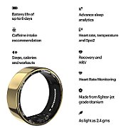 Ultrahuman Ring Air - Smart Ring, Charger, USB Cable / Size-10- Air_Gold