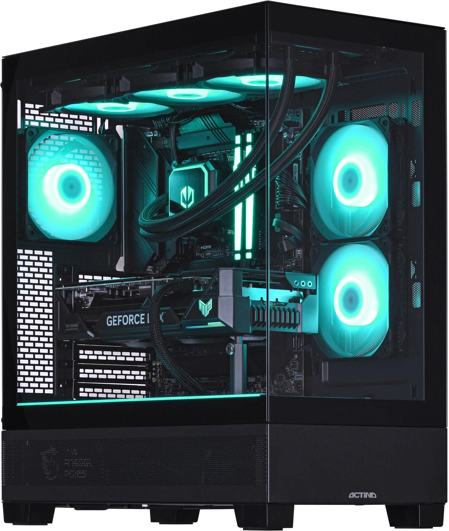 Desktop PC Actina Midi Tower, AMD 9900X (12 C / 24 T, 4.4 GHz - 5.6 GHz), 32 GB RAM, 1 TB SSD, AMD RX 9070 XT 16 GB, Fara sistem de operare