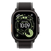 Apple Watch Ultra 3 GPS + Cellular 49mm Black Titanium Case with Black/Charcoal Trail Loop - S/M