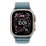 Apple Watch Ultra 3 GPS + Cellular 49mm Natural Titanium Case with Light Blue Alpine Loop - Medium