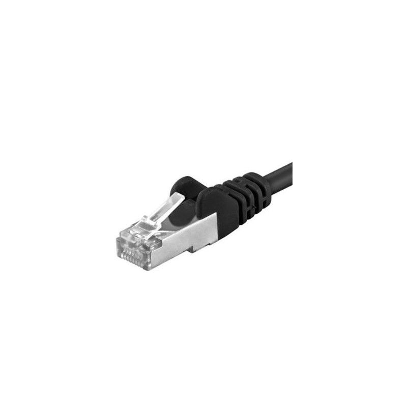 Patchcord SFTP RJ45-RJ45 Cat.6A, 0.5m, negru