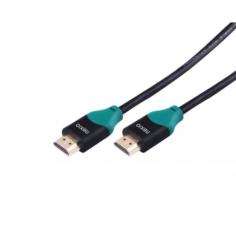 Cablu HDMI, V2.0, tata-tata, 4K@60hz, 1080P, High Speed Ethernet, contacte aurite, 5m, Negru, Nexio