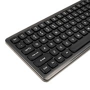 TASTATURA SPACER USB, 104 taste, anti-spill, low profile fingertip keycap design,  black,  SPKB-LWP-03  (timbru verde 0.8 lei)