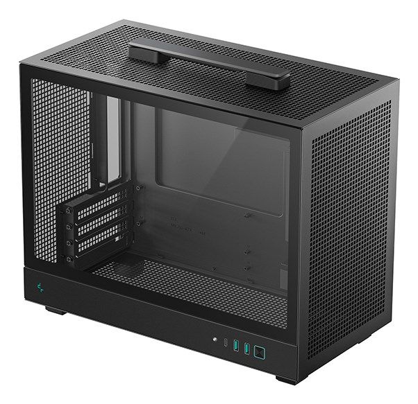 CARCASA gaming  CH160 PLUS , mini tower, mini-ITX, fara sursa, sticla securizata, suporta 4xfan, negru, 4 sloturi expansiune, USB-C x 1, USB 3.0 x 2, audio+mic,  R-CH160-BKNGM0-G  (timbru verde 0.32lei)