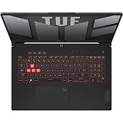 Laptop ASUS TUF Gaming A17 FA707NUG-HX159, 17 inch 1920 x 1080, AMD Ryzen 7 7445HS (6 C / 12 T, 3.55 GHz - 4.7 GHz, 22 MB cache, 45 W), 16 GB DDR5, 1 TB SSD, Nvidia GeForce RTX 4050, Fara sistem de operare, Tastatura US, Mecha Gray