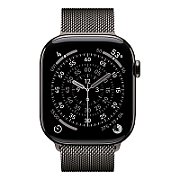 Apple Watch Series 11 GPS + Cellular 46mm Slate Titanium Case with Slate Milanese Loop - S/M