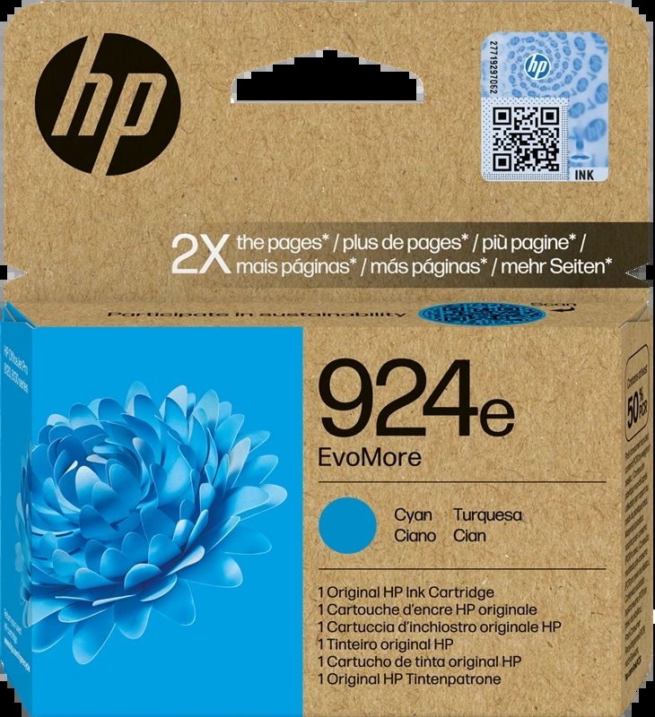 Cartus cerneala HP 4K0U7NE ,Albastru ,500 pagini ,Original (924e)