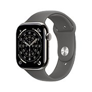 Apple Watch S11 Cellular 42mm Natural Titanium Case with Stone Grey Sport Band - S/M