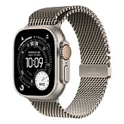Apple Watch Ultra 3 GPS + Cellular 49 mm Carcasă din titan natural cu brățară Milanese Loop din titan natural - Mic