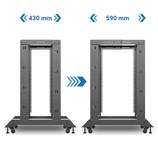 OPEN RACK 19  42U 600X1000 GREY LANBERG