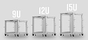 OPEN RACK 19  15U 600X600-1100 ADJUSTABLE GREY LANBERG