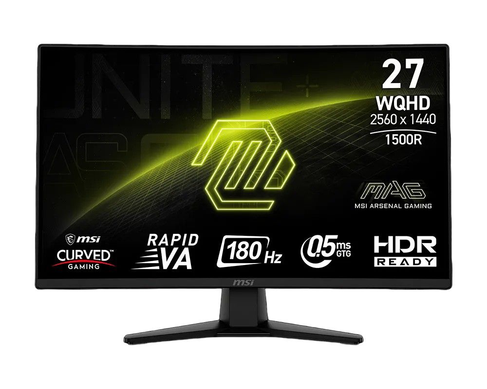 MSI MAG 274CQF Curved Gaming TFT 27  WQHD VA 180Hz 0.5ms